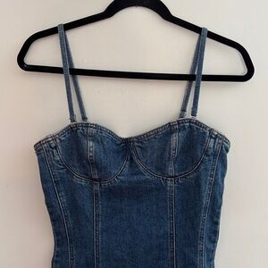 Denim Forum denim midi dress
